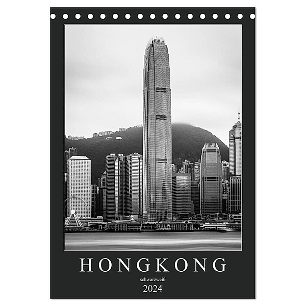Hongkong schwarzweiß (Tischkalender 2024 DIN A5 hoch), CALVENDO Monatskalender, Sebastian Rost