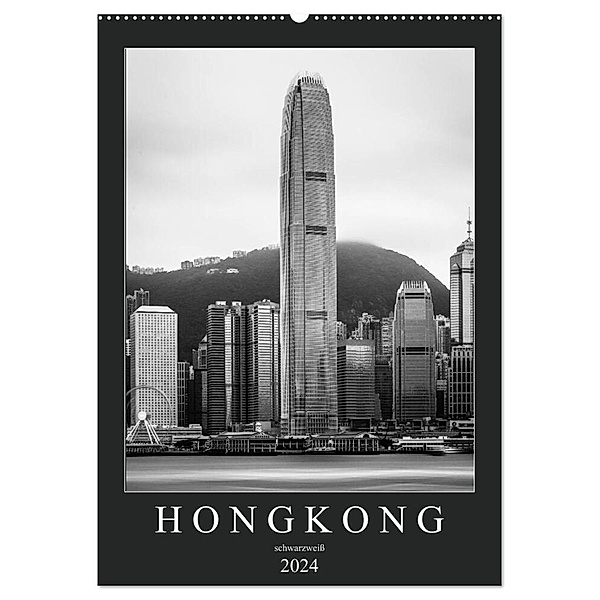 Hongkong schwarzweiß (Wandkalender 2024 DIN A2 hoch), CALVENDO Monatskalender, Sebastian Rost