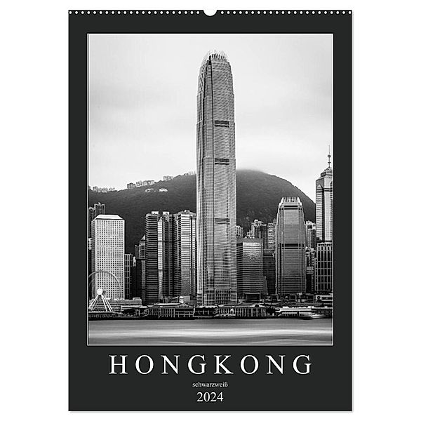 Hongkong schwarzweiss (Wandkalender 2024 DIN A2 hoch), CALVENDO Monatskalender, Sebastian Rost