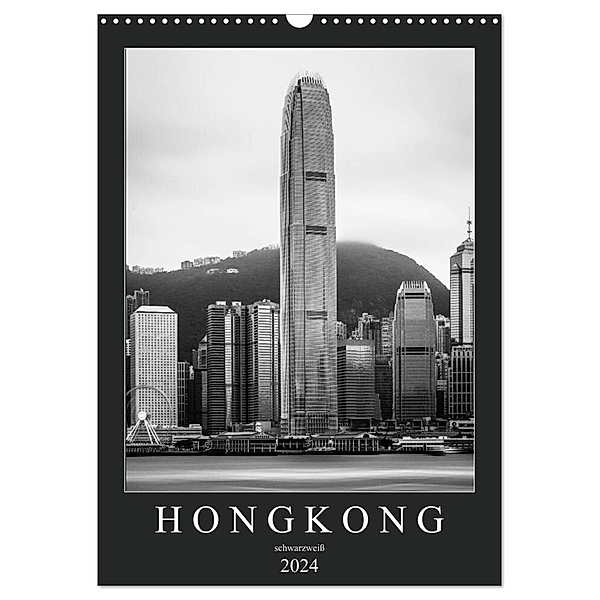 Hongkong schwarzweiß (Wandkalender 2024 DIN A3 hoch), CALVENDO Monatskalender, Sebastian Rost