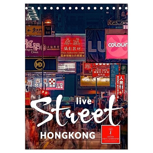Hongkong Street live (Tischkalender 2024 DIN A5 hoch), CALVENDO Monatskalender, Peter Roder