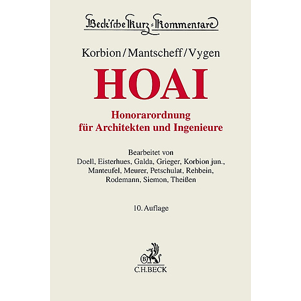 Honorarordnung für Architekten und Ingenieure (HOAI), Hermann Korbion, Jack Mantscheff, Klaus Vygen