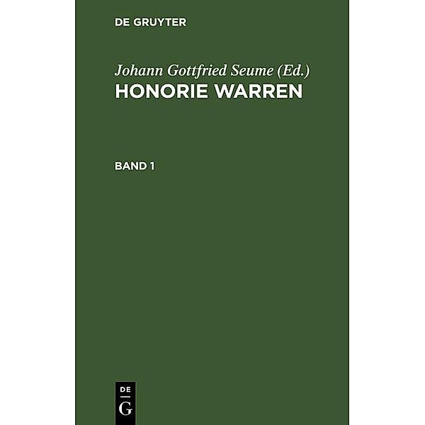 Honorie Warren. Band 1