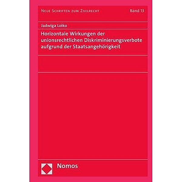 Horizontale Wirkungen der unionsrechtlichen Diskriminierungsverbote aufgrund der Staatsangehörigkeit, Jadwiga Loiko