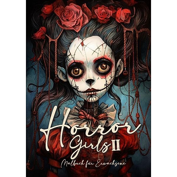 Horror Girls Malbuch für Ewachsene 2, Monsoon Publishing, Musterstück Grafik