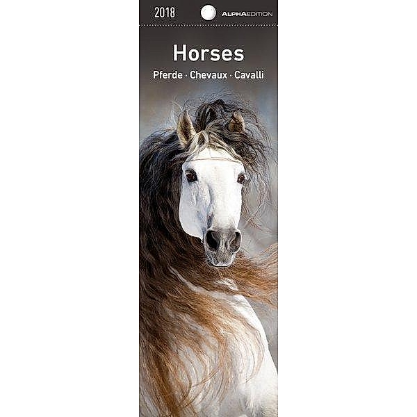 Horses 2018 - Lesezeichenkalender