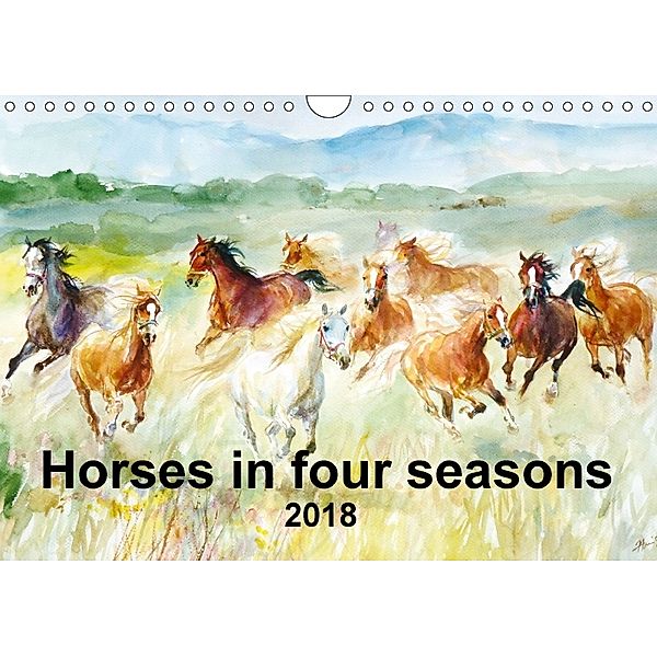 Horses in four seasons 2018 (Wall Calendar 2018 DIN A4 Landscape), Zenon Aniszewski