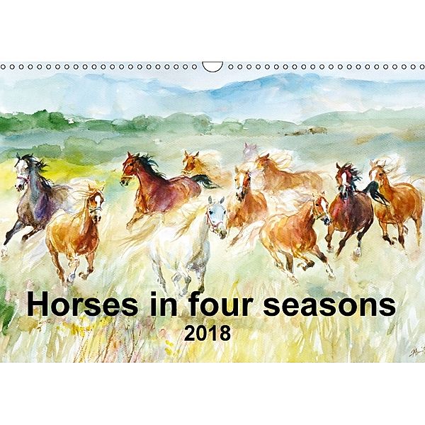 Horses in four seasons 2018 (Wall Calendar 2018 DIN A3 Landscape), Zenon Aniszewski