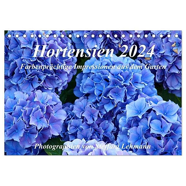 Hortensien 2024. Farbenprächtige Impressionen aus dem Garten (Tischkalender 2024 DIN A5 quer), CALVENDO Monatskalender, Steffani Lehmann