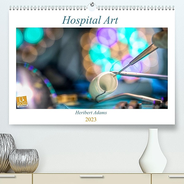 Hospital Art (Premium, hochwertiger DIN A2 Wandkalender 2023, Kunstdruck in Hochglanz), Heribert Adams Lensviper