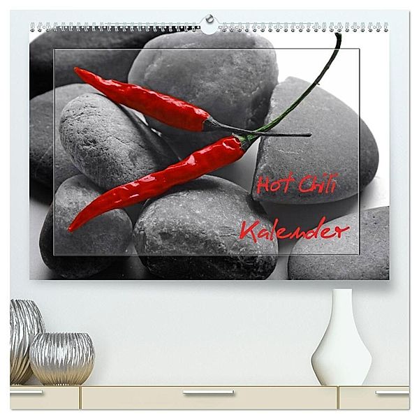 Hot Chili Küchen Kalender (hochwertiger Premium Wandkalender 2024 DIN A2 quer), Kunstdruck in Hochglanz, Tanja Riedel