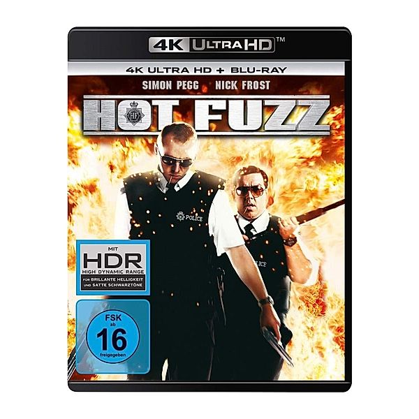 Hot Fuzz - Zwei abgewichste Profis (4K Ultra HD), Nick Frost,Jim Broadbent Simon Pegg