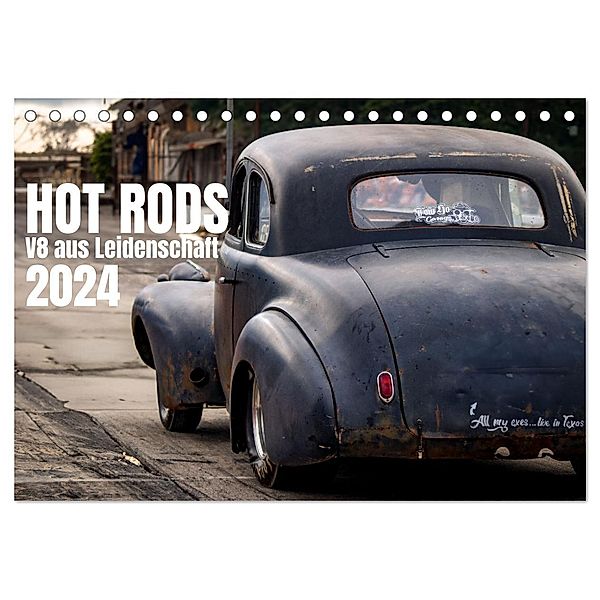 HOT RODS V8 aus Leidenschaft (Tischkalender 2024 DIN A5 quer), CALVENDO Monatskalender, Calvendo, Jekaczi Photo