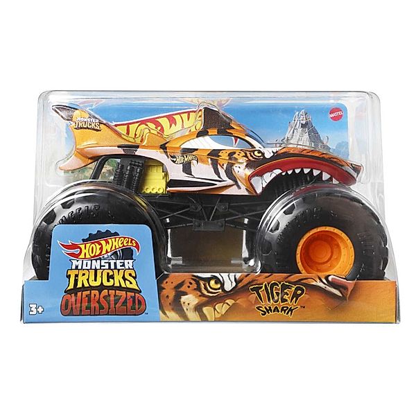 Mattel Hot Wheels Monster Trucks 1:24 Die-Cast Tiger Shark