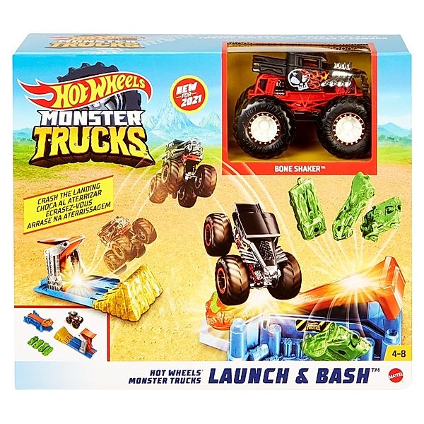 Mattel Hot Wheels Monster Trucks Startrampen-Crash