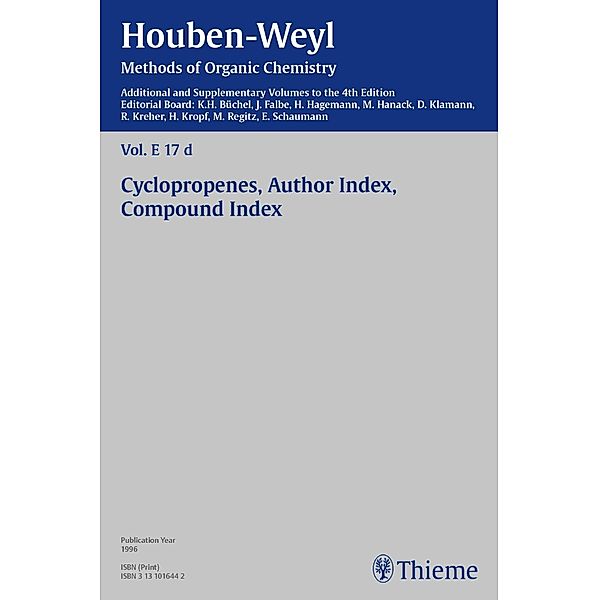 Houben-Weyl Methods of Organic Chemistry Vol. E 17d, 4th Edition Supplement