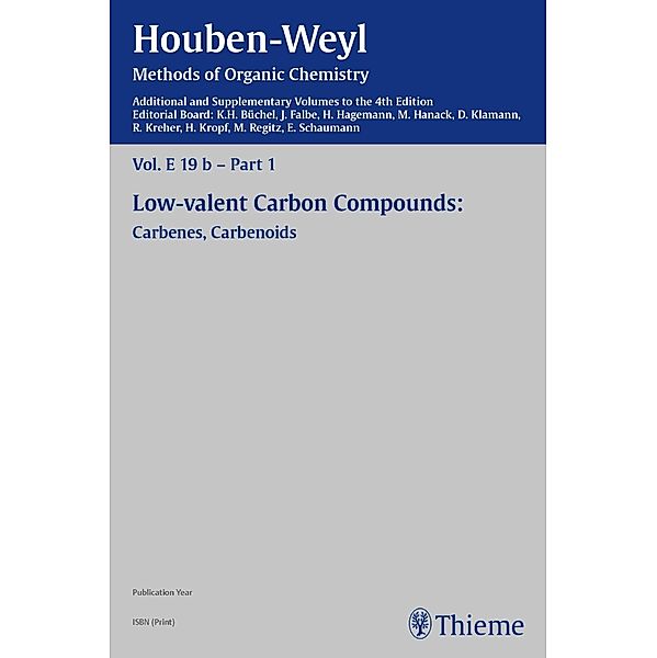 Houben-Weyl Methods of Organic Chemistry Vol. E 19b, 4th Edition Supplement, Jacek Arct, Herrmann Hagemann, Michael Hanack, Heinrich Heydt, Dieter Klamann, Richard P. Kreher, Christine Kropf, Gerhard Maas, Ulf Mißlitz, Manfred Regitz, Kurt Schank, Guy Bertrand, Wolfgang W. Schöller, Peter J. Stang, Leiv Sydnes, H. Tomioka, Curt Wentrup, Klaus-Peter Zeller, Armin de Meijere, Udo H. Brinker, Karl-Heinz Büchel, Eckehard Volker Dehmlow, Heinz Dürr, Wolfgang Erdle, Jürgen Falbe, Michael Fermann