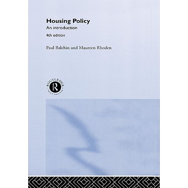 Housing Policy In The United States, Paul Balchin, Maureen Rhoden