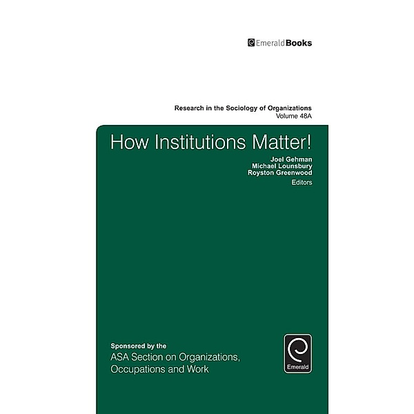 How Institutions Matter!