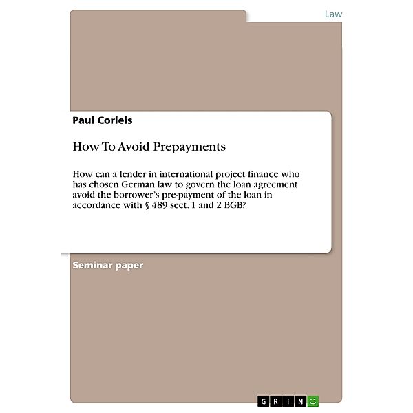 How To Avoid Prepayments, Paul Corleis