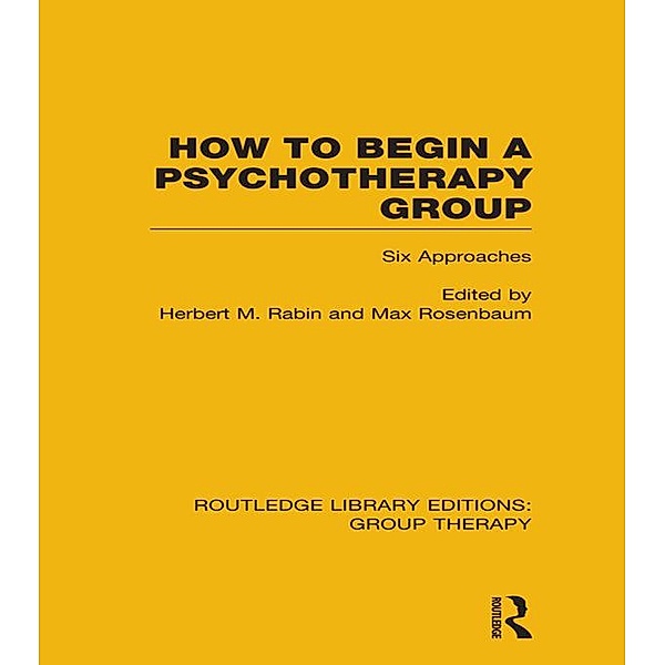 How to Begin a Psychotherapy Group (RLE: Group Therapy)