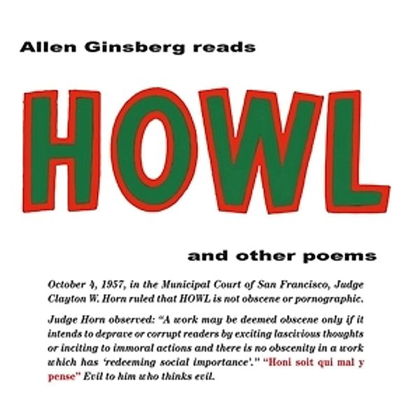 Howl And Other Poems (Vinyl), Allen Ginsberg