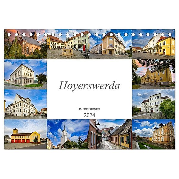 Hoyerswerda Impressionen (Tischkalender 2024 DIN A5 quer), CALVENDO Monatskalender, Dirk Meutzner