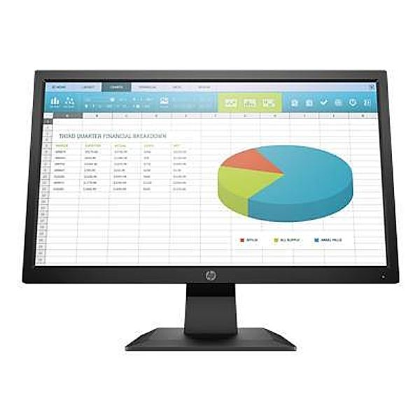 HP P204 49,5cm 19,5Zoll Monitor 1600x900 5ms HDMI DisplayPort VGA 250cd/m 1000:1 3J. Gar.