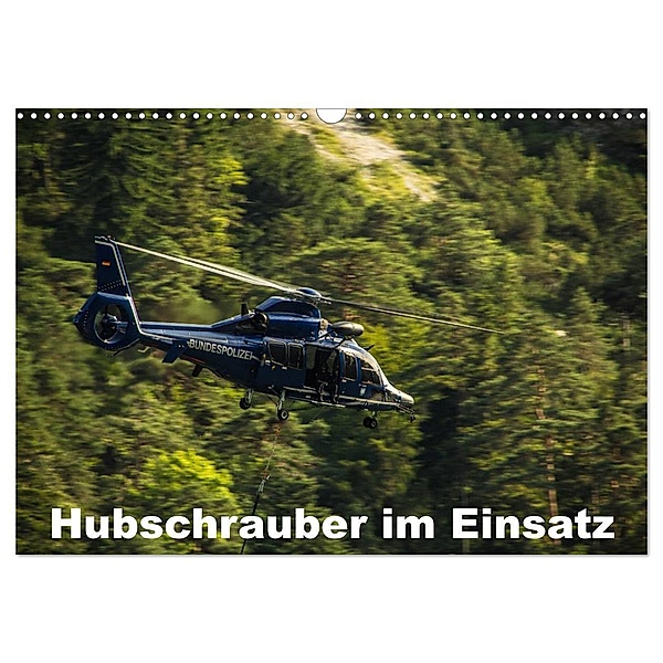 Hubschrauber im Einsatz (Wandkalender 2024 DIN A3 quer), CALVENDO Monatskalender, Heinrich Schnell