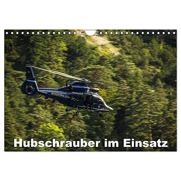 Hubschrauber im Einsatz (Wandkalender 2024 DIN A4 quer), CALVENDO Monatskalender, Heinrich Schnell