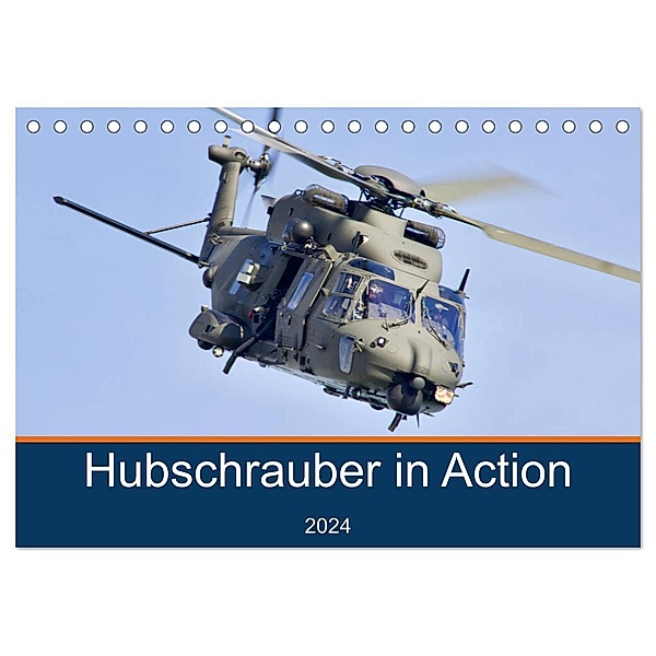 Hubschrauber in Action (Tischkalender 2024 DIN A5 quer), CALVENDO Monatskalender, MUC-Spotter