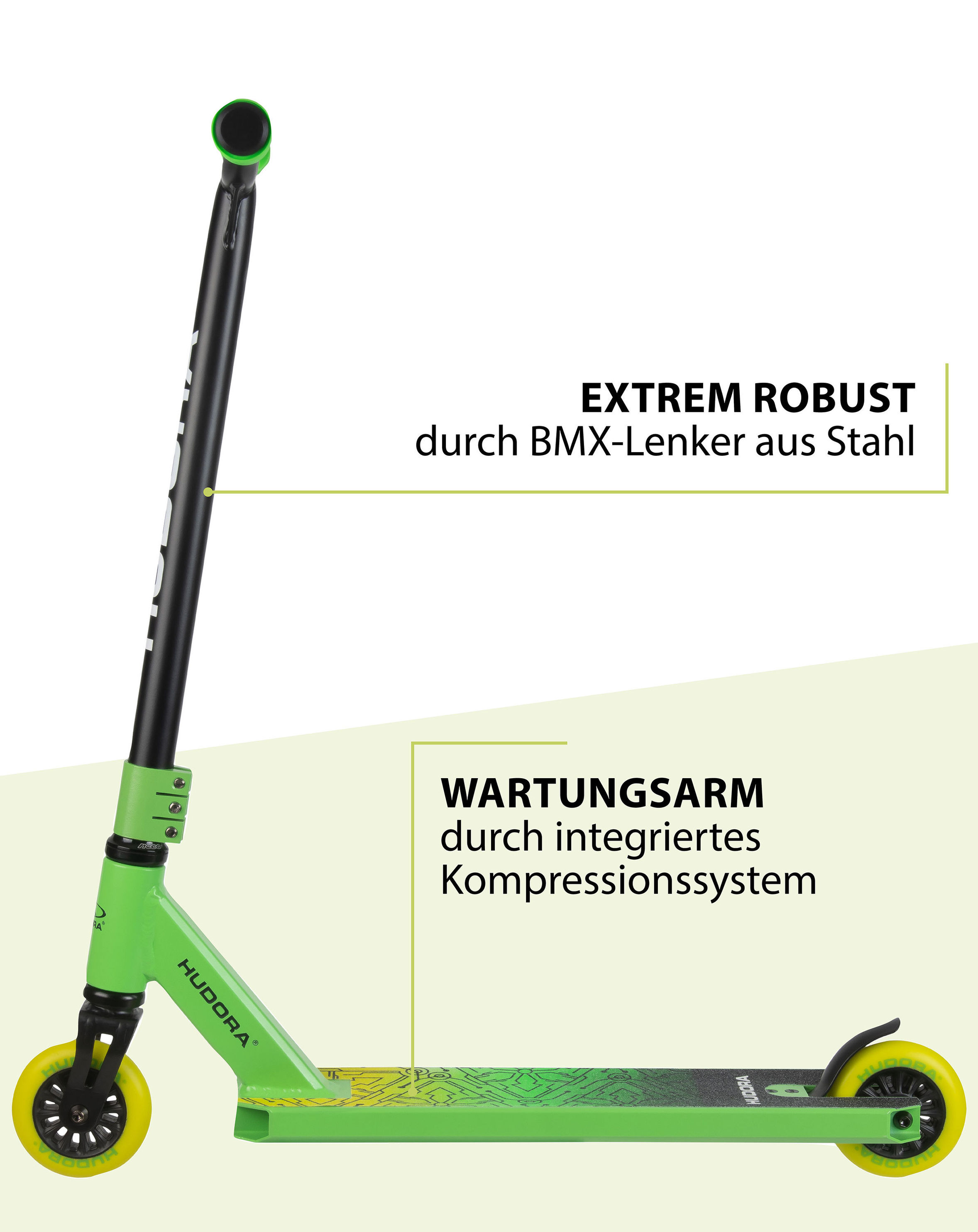 HUDORA STUNT SCOOTER KIDS in grün kaufen