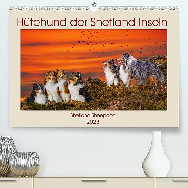 Hütehund der Shetland Inseln - Shetland Sheepdog (Premium, hochwertiger DIN A2 Wandkalender 2023, Kunstdruck in Hochglan, Sigrid Starick