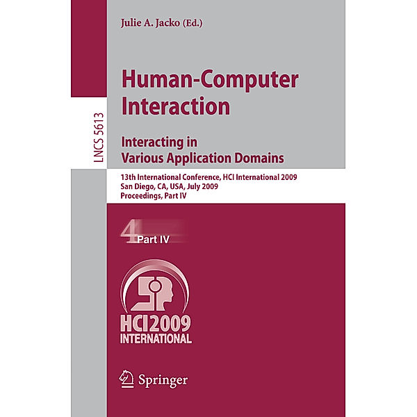 Human-Computer Interaction. Interacting in Various Application Domains