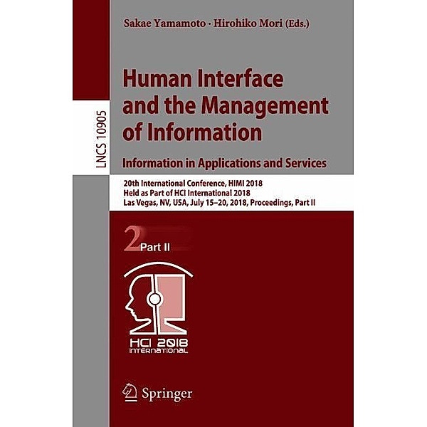 Human Interface and the Management of Information. Information in Applications and Services