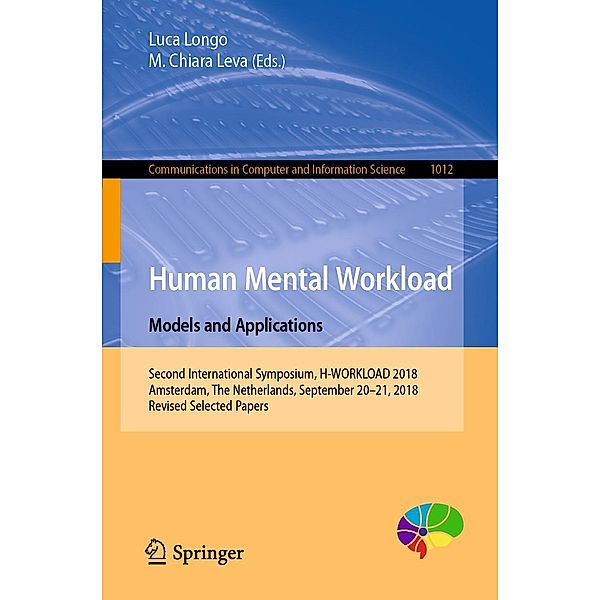 Human Mental Workload: Models and Applications / Communications in Computer and Information Science Bd.1012