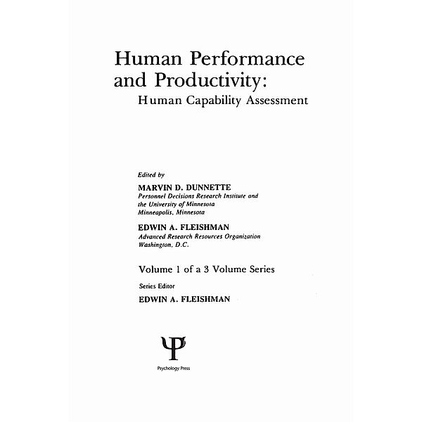 Human Performance and Productivity