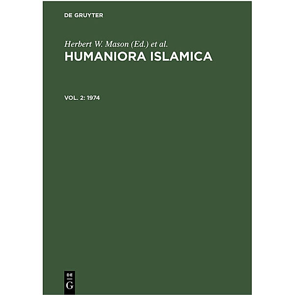 Humaniora Islamica / Volume 2 / Humaniora Islamica / 1974