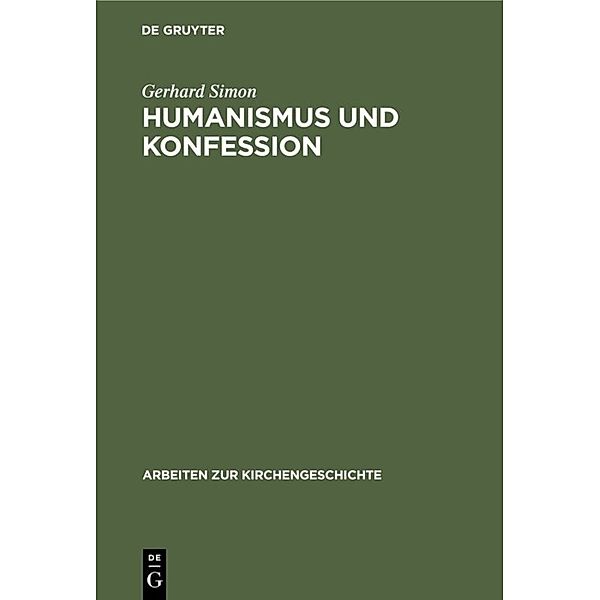 Humanismus und Konfession, Gerhard Simon