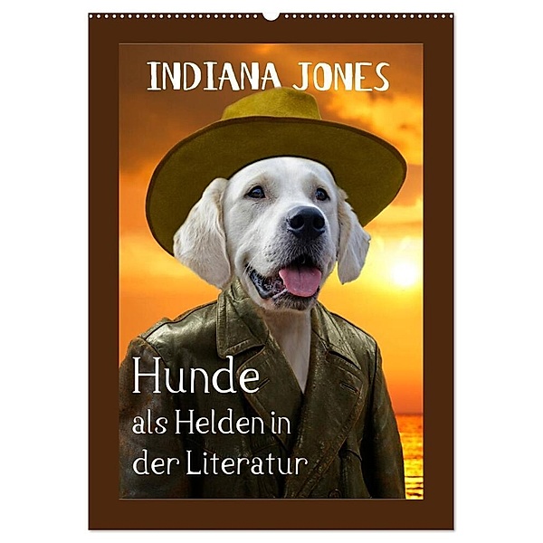 Hunde als Helden in der Literatur (Wandkalender 2024 DIN A2 hoch), CALVENDO Monatskalender, Stoerti-md