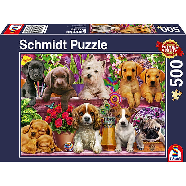 SCHMIDT SPIELE Hunde im Regal (Puzzle)