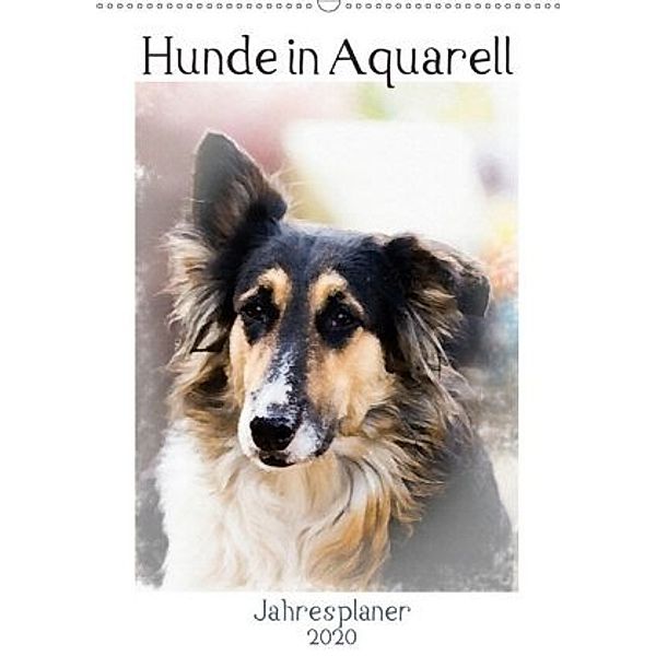 Hunde in Aquarell - Jahresplaner (Wandkalender 2020 DIN A2 hoch), Sonja Teßen