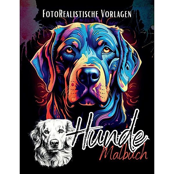 Hunde Malbuch Fotorealistisch., Lucy´s Schwarze Malbücher