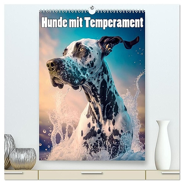 Hunde mit Temperament (hochwertiger Premium Wandkalender 2024 DIN A2 hoch), Kunstdruck in Hochglanz, Liselotte Brunner-Klaus