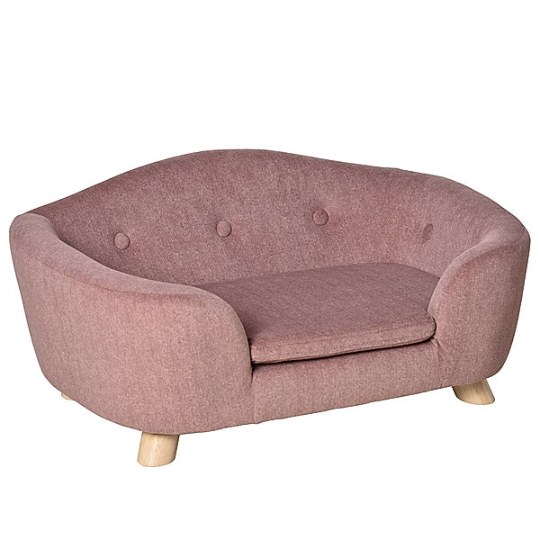 Hundebett mit Kissen (Farbe: rosa)