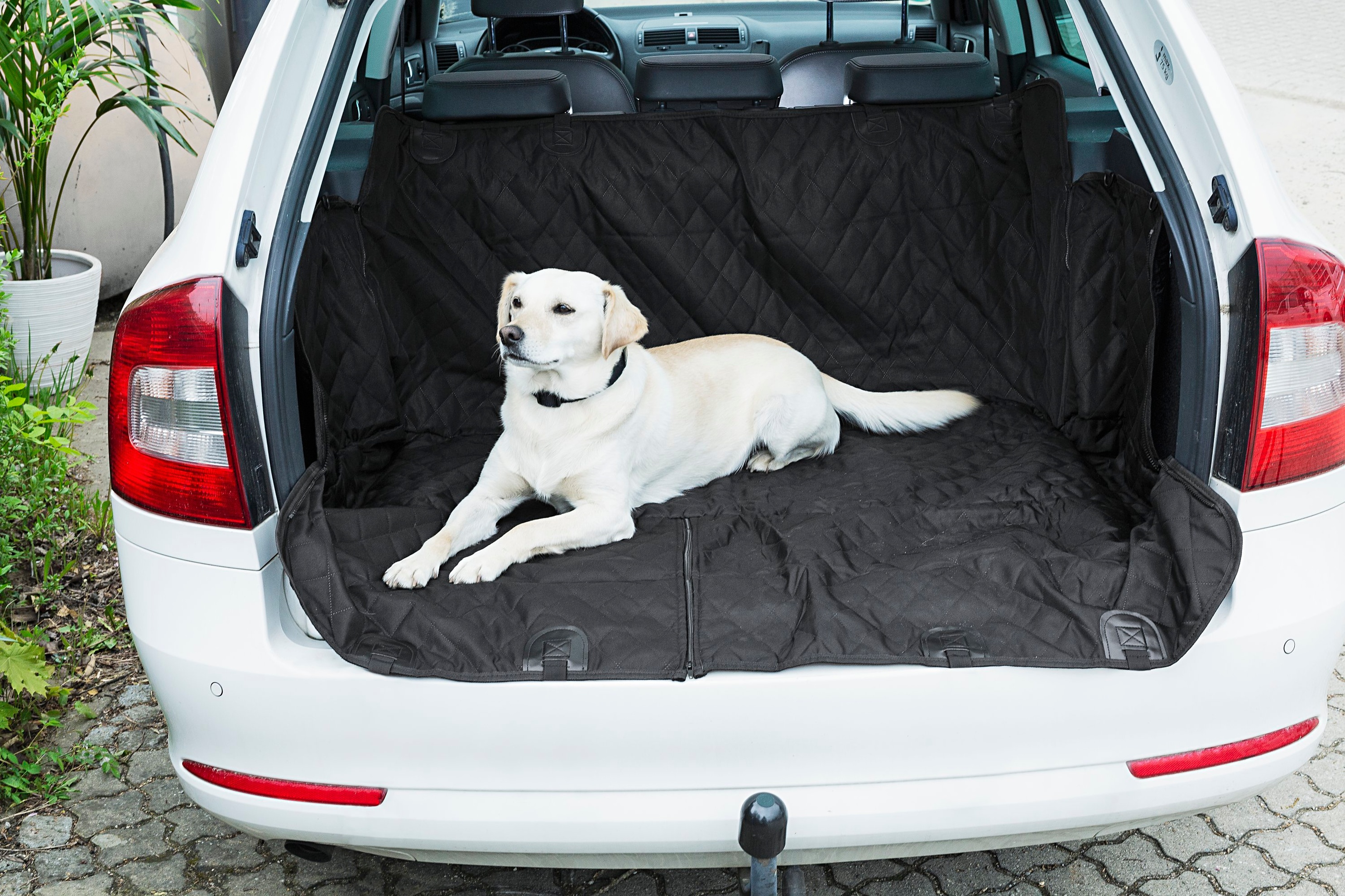 DE Hundedecke Auto Schutzdecke Hund Kofferraum Schutz