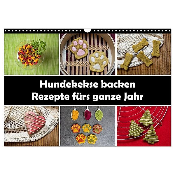 Hundekekse backen - Rezepte fürs ganze Jahr (Wandkalender 2025 DIN A3 quer), CALVENDO Monatskalender, Calvendo, Christina Williger