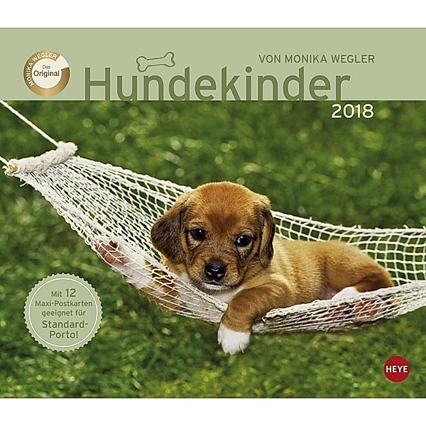 Hundekinder Maxi Postkartenkalender 2018, Monika Wegler
