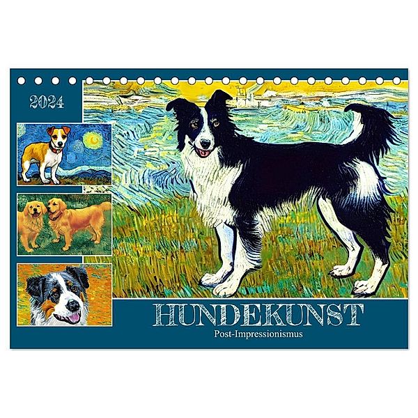 Hundekunst (Tischkalender 2024 DIN A5 quer), CALVENDO Monatskalender, Sabine Löwer