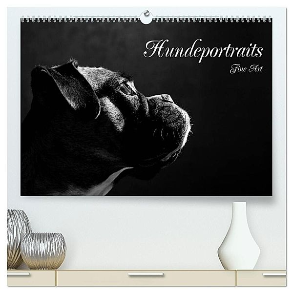 Hundeportraits Fine Art (hochwertiger Premium Wandkalender 2024 DIN A2 quer), Kunstdruck in Hochglanz, Jana Behr